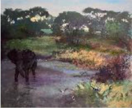 Don Resnick, Cooling Off, Oil on canvas, Overall: 42 × 50in. (106.7 × 127cm), Courtesy of David Resnick and Iwonka Piotrowska, New York, NY