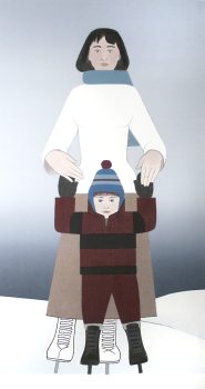 Will Barnet, Skaters, Screenprint, Overall: 54 1/4 x 34 1/2 x 1 in. (137.8 x 87.6 x 2.5 cm), Collection of Art in Embassies, Washington, D.C.; Gift of Lincoln Center / Vera List Art Program