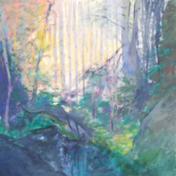 Don Resnick, Boulders, Oil on canvas, Overall: 47 × 47in. (119.4 × 119.4cm), Collection of Art in Embassies, Washington, D.C.