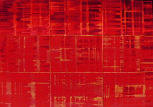 Ricardo Mazal, Kailash red 1, Oil on linen / Óleo sobre lino, Overall: 98 7/16 x 141 3/4 in. (250 x 360 cm), Courtesy of Julie Sarfati de Masri