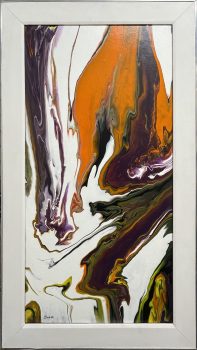 Rosemary Borst McLean, Petrified Wood I, Acrylic on mahogany ply-canvas board, Overall: 36 x 18in. (91.4 x 45.7cm), Courtesy of the Art in Embassies Program, Washington, D.C.