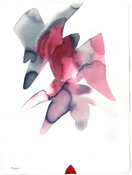 Alice Baber, Blue Kingdom of Daylight, Watercolor, Overall: 36 1/4 × 28 1/4 × 1 1/2in. (92.1 × 71.8 × 3.8cm), Collection of Art in Embassies, Washington, D.C.; Gift of The Estate of Alice Baber