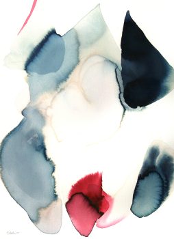 Alice Baber, Blue Turns to Blue, Watercolor, Overall: 36 1/2 x 28 1/2 x 1 1/2 in. (92.7 x 72.4 x 3.8 cm), Courtesy of Art in Embassies, Washington, D.C.; Gift of The Estate of Alice Baber