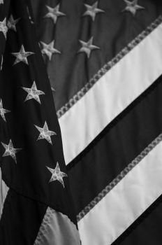 Terry LaRue, Draped flag, Redding, California, Photograph, 24 × 20in. (61 × 50.8cm), Courtesy of the artist, Seattle, Washington