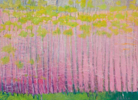 Wolf Kahn, First Treeline Painting, Oil on canvas, 53 x 73 x 1 3/4in. (134.6 x 185.4 x 4.4cm) framed; 52 x 72 in. unframed, The artist, courtesy of Ameringer McEnery Yohe, New York