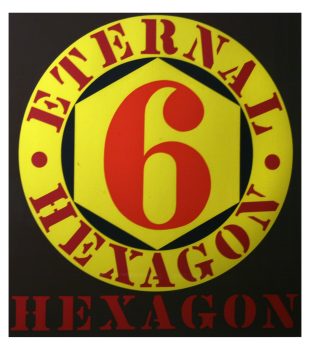 Robert Indiana, Eternal Hexagon, Silkscreen, Overall: 17 1/2 × 16 × 1 1/2 in. (44.5 × 40.6 × 3.8 cm), Collection of Art in Embassies, Washington, D.C.; Gift of Mr. and Mrs. Philip Berman