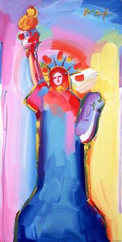 Peter Max, Statue of Liberty, Acrylic silkscreeen on canvas, Overall: 48 x 24in. (121.9 x 61cm), Courtesy of the artist, New York, New York