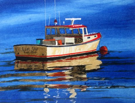 Barbara Ernst Prey, Leah Sky, Watercolor on paper, 5 x 7 in. (12.7 x 17.8 cm) unframed; 13 x 15 in. (33.0 x 38.1 cm) framed, Courtesy of the artist, Oyster Bay, New York