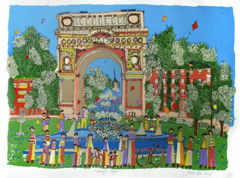 Susan Pear Meisel, Washington Square, Screenprint, Overall: 41 × 51 1/2 × 1 1/2 in. (104.1 × 130.8 × 3.8 cm), Collection of Art in Embassies, Washington, D.C.; Gift of the artist
