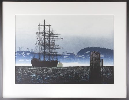Elton Bennett, Return to the River, Silkscreen/serigraph (hand-pulled), Overall: 19 x 25in. (48.3 x 63.5cm), Collection of Art in Embassies, Washington, D.C.; Courtesy of Barbara Bennett Parsons, Montesano, Washington