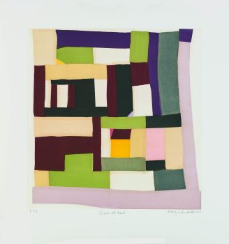 Mary Lee Bendolph, Down the Road, Aquatint and softground etching, Overall: 34 1/2 x 32 1/2in. (87.6 x 82.6cm), Donated by the Foundation for Art and Preservation in Embassies