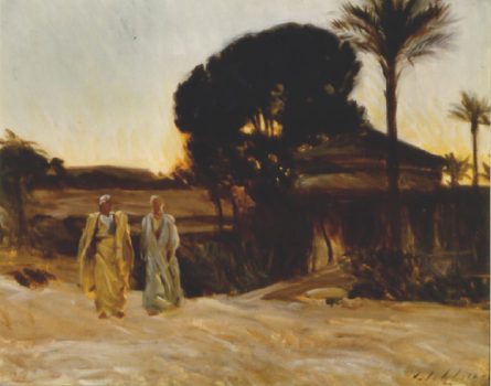 John Singer Sargent, Sunset at Cairo, Oil on canvas, 24 1/2 x 29 1/2 in. (62.2 x 74.9 cm), Courtesy of the Hevrdejs Collection, Houston, Texas