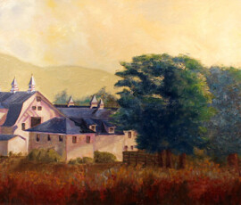 Samila Sosic, Valente Farm, Oil on canvas, Overall: 25 × 43in. (63.5 × 109.2cm), Courtesy of the artist, Bradford, Pennsylvania