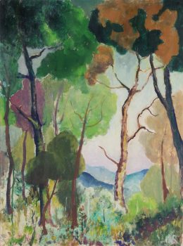 James N Rosenberg, Trees, Oil on canvas, Overall: 31 1/2 x 25 x 1 1/2 in. (80 x 63.5 x 3.8 cm), Collection of Art in Embassies, Washington, D.C.; Gift of John Walker