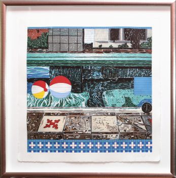 Jennifer Bartlett, 24 Hours, 6 P.M. Pool, Color etching, Overall: 18 1/2 x 18 1/2in. (47 x 47cm), Courtersy of an anonymous lender