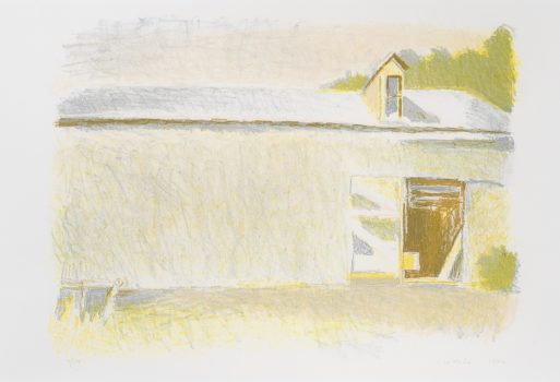 Wolf Kahn, The Open Door, Lithograph, Image: 22 1/4 × 30in. (56.5 × 76.2cm); frame: 25 × 33in. (63.5 × 83.8cm), Wolf Kahn Collection, Courtesy of the Wolf Kahn Foundation, New York, New York