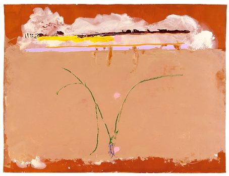 Helen Frankenthaler, Adobe, Acrylic on paper, 59 3/8 x 79 in. (150.8 x 200.7 cm), Courtesy Knoedler & Company, New York
