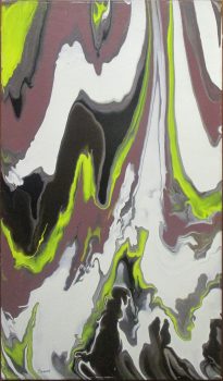 Rosemary Borst McLean, Petrified Wood II, Acrylic on mahogany ply-canvas board, Overall: 36 x 18in. (91.4 x 45.7cm), Courtesy of the Art in Embassies Program, Washington, D.C.