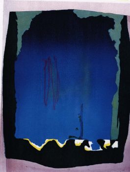 Helen Frankenthaler, Freefall, Hand-dyed paper and woodcut, 78 1/2 x 60 1/2 in. (199.4 x 153.7 cm), Courtesy of the artist, Darien, Connecticut
