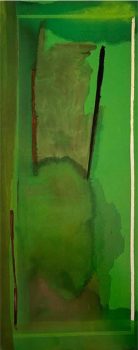 Helen Frankenthaler, Ocean Drive West #2, Acrylic on canvas, 69 3/4 × 29in. (177.2 × 73.7cm), Courtesy of the Helen Frankenthaler Foundation, New York, New York