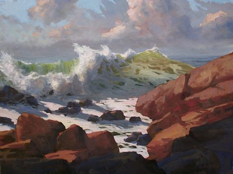 Jonathan McPhillips, Hurricane Surf, Oil on canvas, Overall: 36 x 48in. (91.4 x 121.9cm), Courtesy of the artist, Saunderstown, Rhode Island
