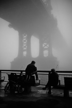 Phil Penman, Fisherman by Manhattan Bridge, Photograph, 24 × 20in. (61 × 50.8cm), Courtesy of the artist, New York, New York