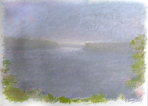 Wolf Kahn, Inlet IV, Pastel, framed: 30 1/4 x 37 3/4 x 1 1/2 in. (76.8 x 95.9 x 3.8 cm); image: 21 x 29 in. (53.3 x 73.7 cm)
, Courtesy of the artist, New York, New York