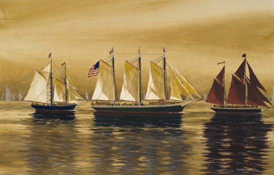 Barbara Ernst Prey, Parade, Watercolor, Overall: 28 x 40in. (71.1 x 101.6cm), Courtesy of the artist, Oyster Bay, New York