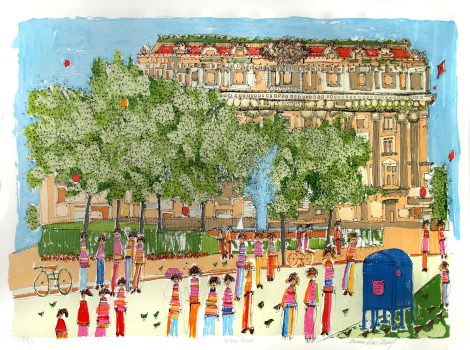 Susan Pear Meisel, Customs House, Screenprint, 36 x 48 x 1 in. (91.4 x 121.9 x 2.5 cm), Collection of Art in Embassies, Washington, D.C.; Gift of Elliot Meisel